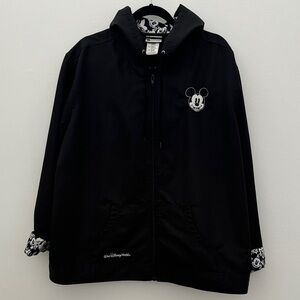 Disney Parks Black Raincoat with Mickey Mouse Patch- Size 2X